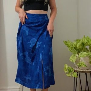 blue midi skirt